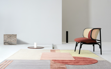 PINK - Hand-knotted rectangular rug in wool and viscose by Wiener GTV Design - view 3